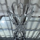 Slovenian Heavy Crystal Vase Centerpiece Tulip Pedestal 10  X 8 5 