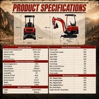 Typhon Terror Xx  4000lbs  Mini Excavator Kubota D902 Diesel Engine 3-cylinder