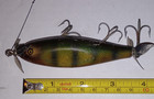 Vintage Pflueger Scoop Fishing Lure - 3-3 4  - 3 Blade Props - Used Condition