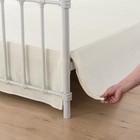 Pleated Waffle Weave Bed Skirt  Tailored Dust Ruffle 14   Drop