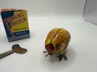 Vintage Ms-006 Tin Wind Up Pecking Chicken Toy Working Original Box   Key
