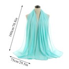 Plain Bubble Chiffon Hijab Scarf Long Shawls Veil Head Scarves Wraps 70 180cm Us