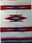 1940s Era Chimayo Weaving 40 X 18 5 Blanket Rug Vintage Geometric Southwestern