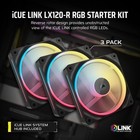 Corsair - Icue Link Lx120-r Rgb 120mm Pwm Reverse Blade Computer Case Fan Sta   