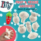 Jumbo Squishy Toys Set - 12 Fruit   Veggie Shapes  4   6   Slow Rising  Soft      