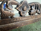 Vintage Indonesian Bali Asian Hand Carved Decorative Wood Fabric Pendant Hanger 