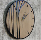 Rustic Natural Wood Wall Clock Light Oak Designer Handmade Antique Polished Gift
