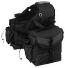 Western Saddle Bag - Multi-pocket Nylon Saddle Bag - Black Or Brown