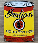 Vintage Indian Motorcycle Oil Can Porcelain Sign Gasoline Gas Station Pump Plate