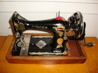 Antique Singer Sewing Machine Model 128   La Vencedora    Hand Crank  Serviced