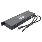 Rack Mount Led Power Distributor 8 Outlets switches Off on   Usb Charging Port