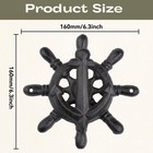 Black Antique Anchor And Ship s Wheel Front Door Knocker  Heavy Duty Cast Iro   