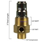 Brass Air Compressor 3 4  Male Npt X 1 2  Compression In Tank Check Valve Usa