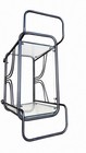 Vintage Black Metal   Glass Bar Cart Rolling Tea Cart Beverage Serving Trolley