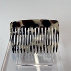 Vtg French Handmade Lucite Hair Comb - 3x2    - Abstract Art Design - 1970s France