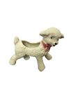 Vintage Lamb Sheep Baby Nursery Easter Retro Glazed Ceramic Planter Pink Accent