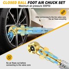 Hrwfnty 2-pack Ball Foot Air Chuck Set  1 4  Fnpt Tire Inflator Nozzle