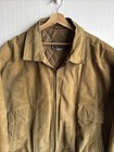 Vintage 80s J d  Christopher Mens Large Tan Leather Bomber Jacket Quilted Lining