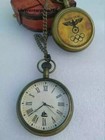 Vintage Brass Pocket Watch With Brass Pocket Sundial Compass
