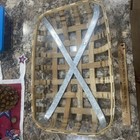 Decretive Tobacco Metal Strap Basket Farmhouse Decor Large 19   x12   