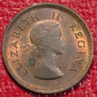 Au Details 1954 South Africa 1 4d Farthing Coin-oct838