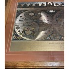 Vintage Framed Blaeu Foil Wall Map Old   New World Gold 26 x22  Nova Totivs