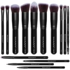 Shany 14 Pcs Kabuki Makeup Brushes Black Face Powder Blush Concealer Set