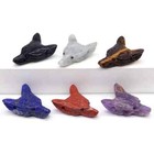 35mmwolf Head Stone Pendant Natural Crystal Healing Home Decor Diy Necklace Gift