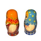 Pair Of Miniature Hand Painted Wooden Doll Figurines  1 75   