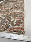 Two 2 Cynthia Rowley King Pillow Shams  21x 36 Paisley Rust Blue 100  Cotton Euc
