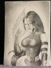 Psylocke X-men Sexy Original Comic Book Art Pen Ink Sketch 8 5x11 5