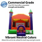 Commercial Inflatable Bounce House Orange Kids Moonwalk Jumper Castle And Blower