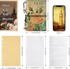 Leather Journal Notebook  Vintage Refillable For A6  Pink Flowers 