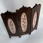 Victorian Dressing Screen Room Divider Hand Painted Floral 1 12 Scale Miniature