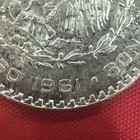 Mexico - 1 Un Peso 1961 - Jose Morelos - Silver Coin  100 Bu