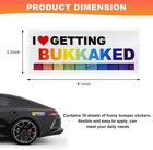 10 Pcs Bumper Decals  Funny Magnetic Sticker Rainbow Bumper Prank Decoration