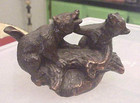 National Park   Vintage Souvenir Bronze Bear s Figurine Pipe Holder