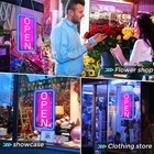 Open Signs For Business  16 x 9  Led Neon Open Sign With On off Switch Adapte   