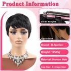 Short Layered Pixie Cut Wig Human Hair For Women  Brazilian Virgin Straight  Ban