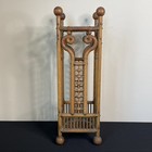 Antique Victorian Oak Stick And Ball Umbrella And Cane Stand     1892