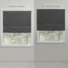 Exclusive Home Roman Shades 34 wx64 l Cordless Total Blackout Polyester White