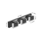 Modern Led 22  Vanity Light 3 Lights Dimmable Bathroom Mirror Wall Lamp Black Ul