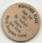 Higher Grade Wooden Nickel 1987 Gna Georgia - 96th Anniversary Convention-dec104