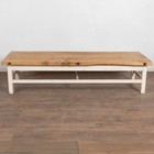 Rustic White 20th Century Pine Farmhouse Coffee Table