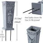 Cemetery Flowers Vase With Spike  Memorial Grave Vase Resin Flowers Holder For H