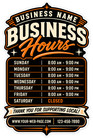Custom Business Store Hours Sign Decal Sticker Multi Sizes   Colors
