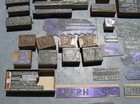 Vtg Lot Letter Press Wood Block Stamp Ink Print Type Advertising Maine Me Egg