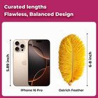 20 Pcs Gold Ostrich Feathers Plumes 6-8 Inch Bulk For Diy Clothes