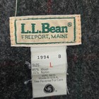 Vtg Ll Bean Wool Hunting Bib Overalls Charcoal Gray Red Plaid Mens L xl Usa
