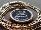  high Gloss  Rastafarian Lion Judah Coin Pendant 24  18kgf Chain  Make An Offer